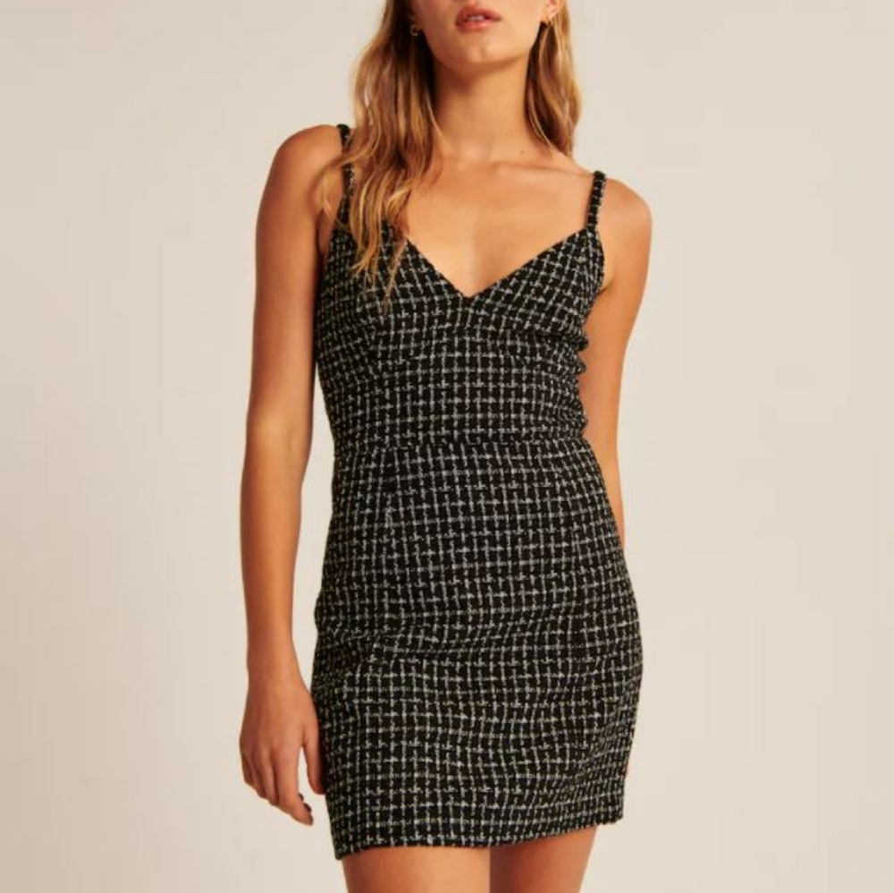 NWT Abercrombie mini tweed corset dress